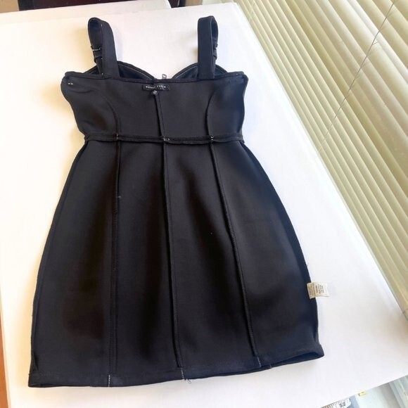 Honey Punch Black Zip-Front Bodycon Dress - Picture 14 of 16